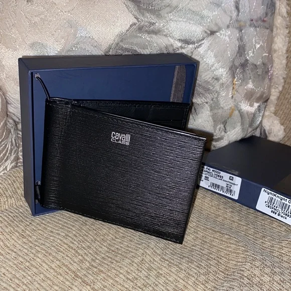 ♣️NWT Roberto Cavalli Genuine Leather Wallet